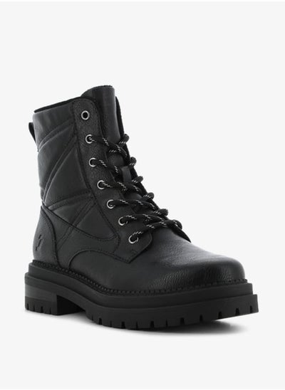 Buy Women's Textured High Shaft Boots with Zip Closure in Saudi Arabia