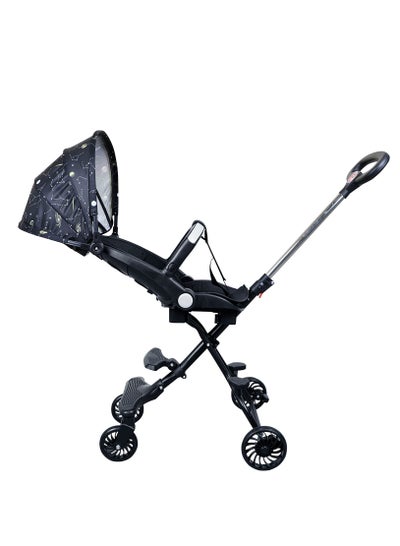 Buy Reversible Baby Stroller 3 In 1 Stroller, Multi Level Adjustment, Easy Fold, Three Point Safety Belt, UV Protection From Sun, Seat Conversion, Easy To Carry in UAE