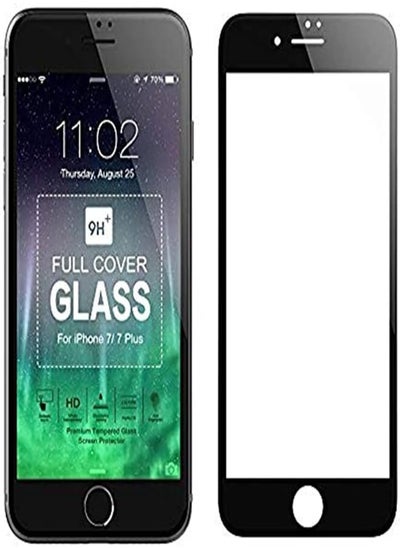 Buy Tempered Glass Screen Protector for iPhone 7 Plus (5.5 inch) - Black in Egypt