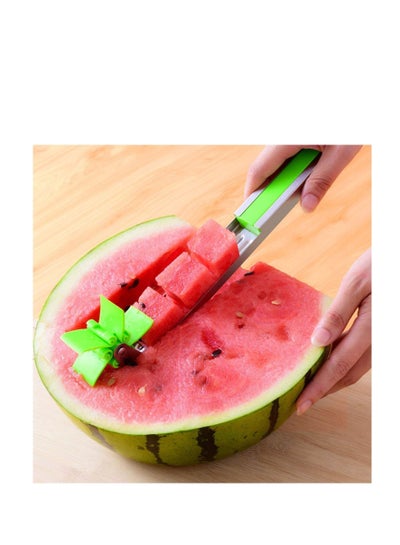 Buy Watermelon Cubes Slicer, Windmill Cutter Stainless Steel Slicer Knife, New Kitchen Gadgets Cutter, Fruit Vegetable Tools in UAE