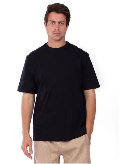 اشتري Basic cotton T-shirt oversize - Black في مصر