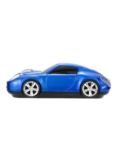 Buy 2.4GHz Wireless Racing Car Shaped Optical USB Mouse Blue in Saudi Arabia