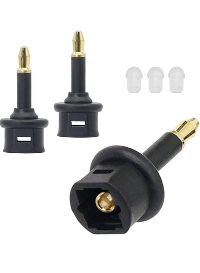 Buy Digital Fiber Optic Toslink to 3.5mm Jack Mini Toslink  Female to 3.5 mm Mini Male Optical Audio Connector Adapter（3 pack） in UAE