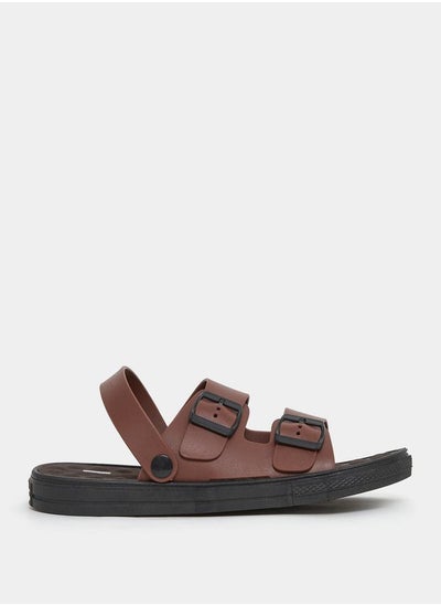 اشتري Buckle Double Strap Sandal with Back Strap في السعودية