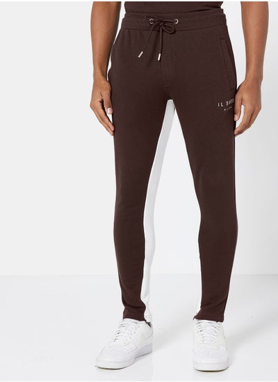 Buy Logo Paneled Slim Fit Joggers in UAE