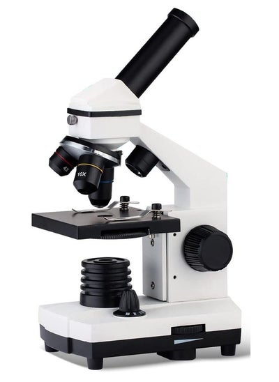 Buy Microscope Compound Monocular Microscope 40X-2000X for Kids Students and Adults in UAE