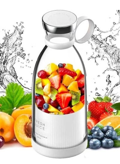 اشتري Portable Juicer Blender Machine, Electric Juicer Kettle Bottle for Shakes, Mini Fruit Battery Rechargeable USB Blender Smoothie Maker في الامارات