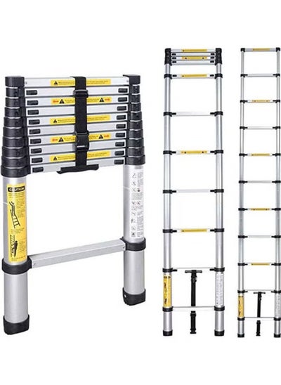 Buy Aluminum Telescopic Ladder Silver 3.2meter in UAE