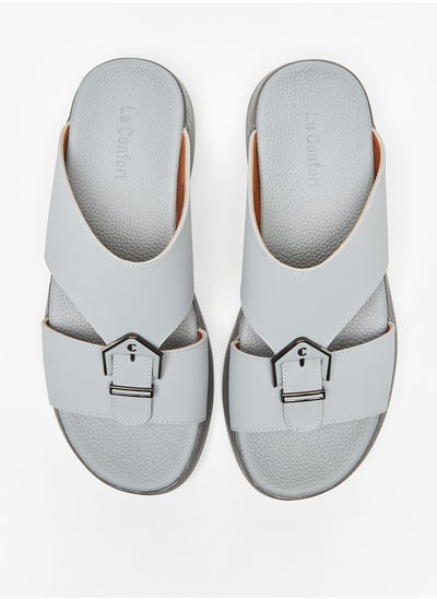 Buy Men Solid Slip-On Sandals in UAE