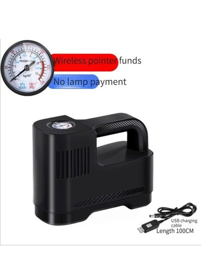 Buy Portable Car Air Compressor Dc 12v LED Light Digital Auto Tire Inflator Air Pump in UAE