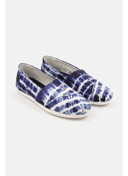 اشتري Women Alpargata Canvas Slip On Flats Shoes, Blue/White في الامارات