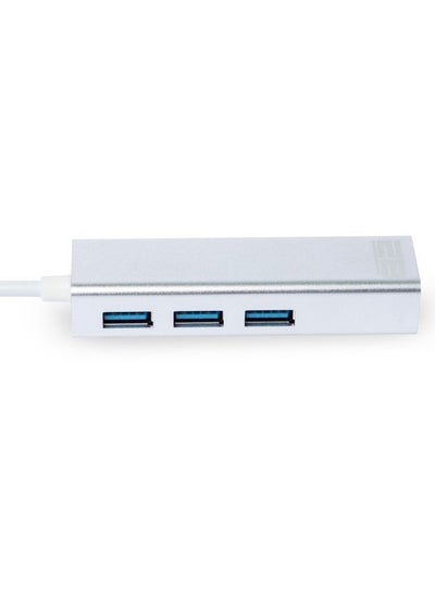 Buy 2B (CV568) Type-C - 3 USB 3.0 Ports HUB with Ethernet Adapter in Egypt