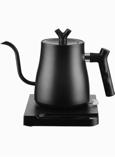 اشتري Electric Gooseneck Kettle - Pour-Over Coffee and Tea Pot, Stainless Steel, Quick Heating, 1 L 1000W KH201 Black في الامارات