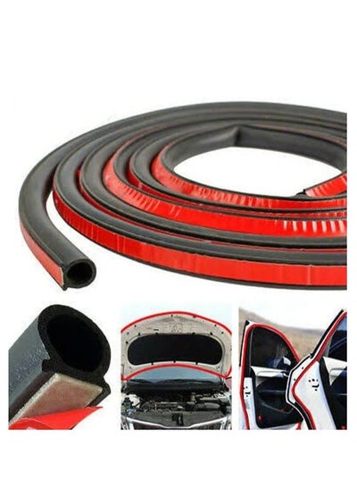 اشتري Big D-Shape Weather-strip Door Seal Automotive Window Door Soundproofing, Car Motor Auto Door Rubber Weather Stripping Black (4 Meters) في الامارات