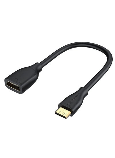 اشتري Mini Hdmi To Hdmi Cable 0.5Ft Mini Hdmi Male To Hdmi Female Adapter Support 4K 60Hz 3D For Camera Camcorder Graphics Card Laptoptablet Hdtvprojector 0.5Ft Black في الامارات