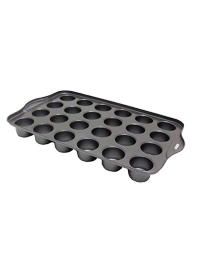 Buy 24-Cavity Mini Cheesecake Pan Black 2.4x19.4x11.6inch in UAE