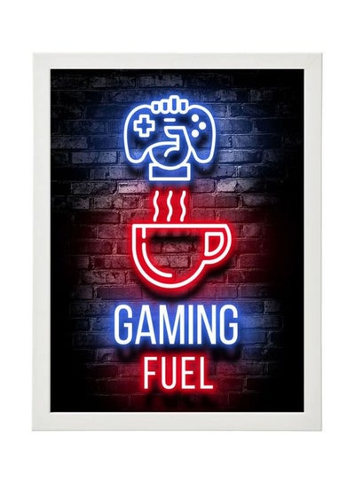 اشتري Coffee The Gaming Fuel Neon Wall Art Poster Frame في مصر