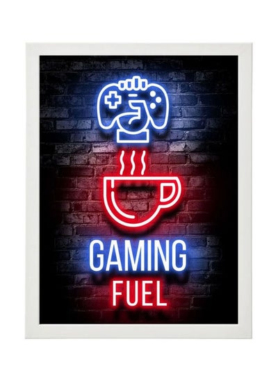 اشتري Coffee The Gaming Fuel Neon Wall Art Poster Frame في مصر