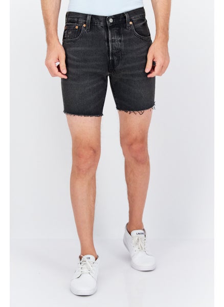 اشتري Men Washed Denim Short, Black في الامارات