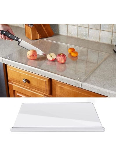 Buy Acrylic Cutting Boards for Kitchen Counter,Clear Cutting Board for Kitchen, Acrylic Anti-Slip Transparent Cutting Board with Lip for Counter Countertop Protector Home Restaurant (45x40cm) in Saudi Arabia