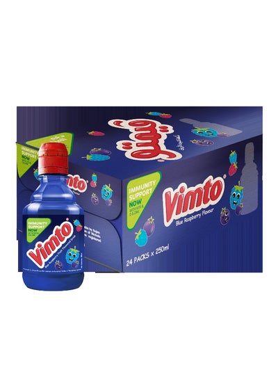 Vimto Blue Raspberry Flavored drink 250ml with Immuinty Support x 24 ...