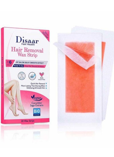 Buy Hair Removal WAX STRIP CUCUMBER&SAGE EXTRACTS 20 WAX STRIP in UAE