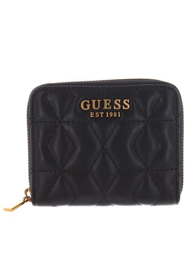 Buy Guess Elenia Quilted Design Mini Wallet Black in UAE