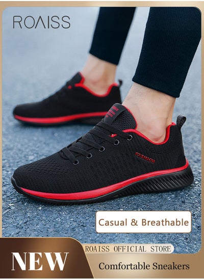 اشتري Men Running Shoes Mesh Outdoor Lace-Up Men Sneaker Walking Shoes Ultra Lightweight Breathable Anti-Slip Casual Shoes Men Athletic Running Shoes في الامارات