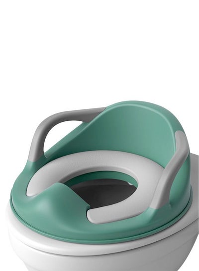 Buy Melo Baby Potty Seat For Western Toilets Kids Toilet Potty Training Seat For Baby With Handle Cushion Lock Kids Potty Chair Kids Potty Seat For Baby Kids 1 To 8 Years Boys Girls Green in UAE