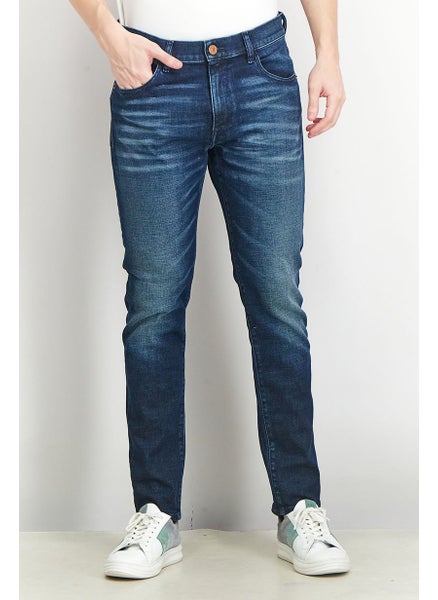 اشتري Men D-Strukt Slim Fit Washed Stretchable Jeans, Navy في الامارات