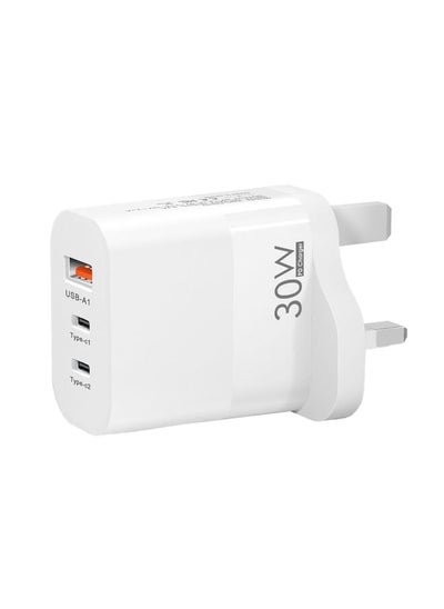 Buy 30W Fast Charging Adapter White in Saudi Arabia