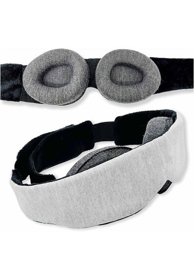 Buy Sleep Mask Blackout,Zero Eye Pressure,Comfortable & Breathable Eye Mask for Sleeping Adjustable Blinder Blindfold Airplane with Travel Pouch,Night Companion Eyeshade for Women Men Kid in UAE