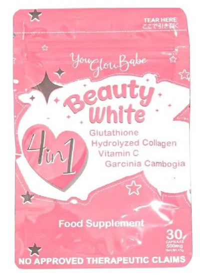 اشتري You Glow Babe beauty white A Powerhouse Blend of Glutathione, Hydrolyzed Collagen, Vitamin C, and Garcinia Cambogia. Your Ultimate Food Supplement from Natural Vegetable Sources في الامارات