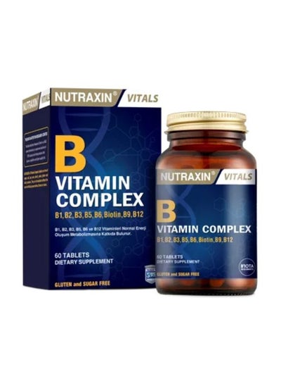 Buy NUTRAXIN VITALS Vitamin B Complex 60 tablets in UAE