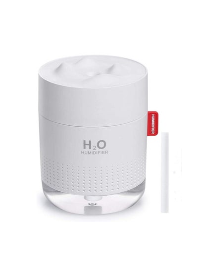 Buy Snow Mountain Humidifier 500ml with Water Tank Whisper-Quiet Operation Automatic Shut-Off and Night Light Function(White) in Saudi Arabia