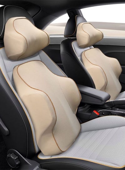 اشتري Lumbar Support Cushion Memory Foam Pillow Against Back Pain Improve Your Posture Best Car Seat في السعودية