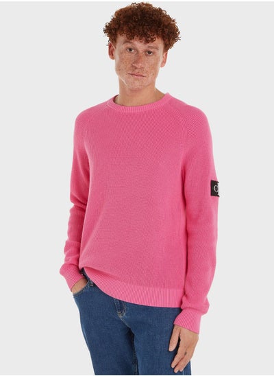 Buy Badge Crew Neck Sweater in UAE