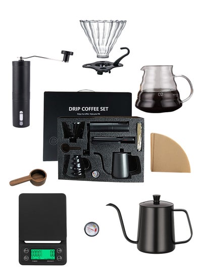 Buy 8-Piece Drip Coffee Maker Set With Portable Hand-held Gift Box in Saudi Arabia