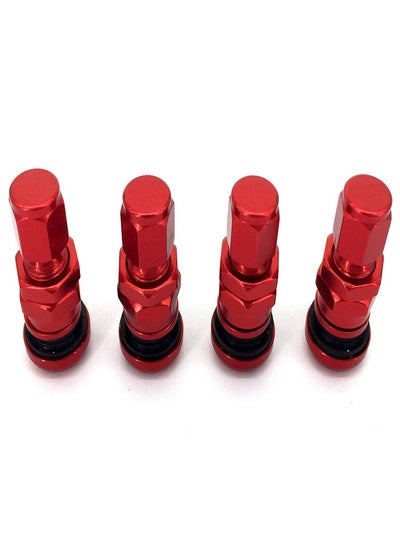 Buy 4 Aluminum Valve Stem Caps Wheels Rims Red in Egypt