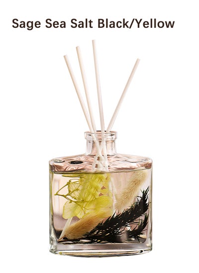 Buy Flower Reed Diffuser with Incense Diffuser Sticks and Preserved Flower Flame Free Long Lasting Natural Elegant Air Freshener Odor Eliminator for Home Office Bedroom Gift 120ml Sage Sea Salt Tone in Saudi Arabia