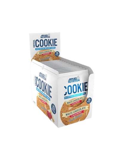 Buy Applied Nutrition Protein Critical Cookie Box White Chocolate Raspberry (12x73gm Cookies) in UAE