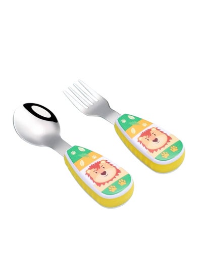 Buy Lion Kid's Spoon & Fork Cutlery Set with Case in UAE