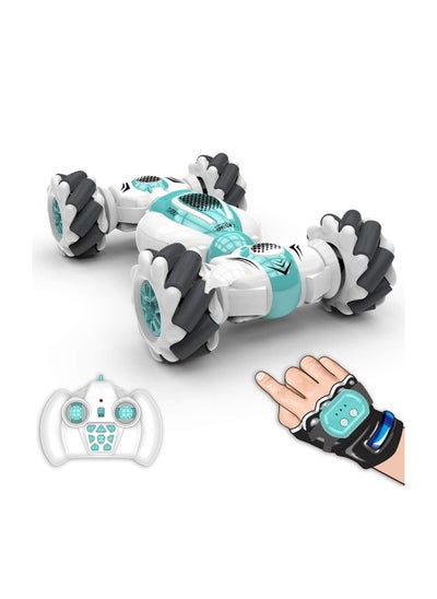 اشتري RC Stunt Car, Remote Control Gesture Sensor Toy 4WD 2.4GHz Deformable Electric Toy Cars All Terrain, 360°Rotation Vehicle Race Car with Gesture Sensor Watch for Kids في السعودية