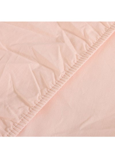 اشتري Essential Set of 2 Fitted Sheets, Blush - 180x200+30 cm, 200 TC في الامارات