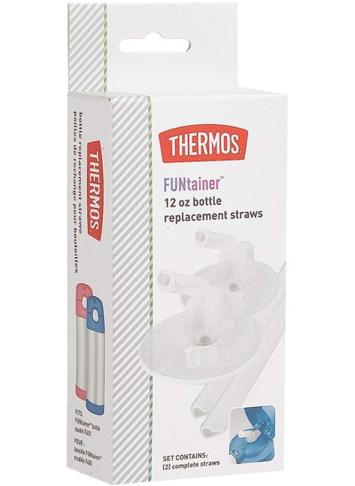 اشتري Thermos Replacement Straws for 12 Ounce Funtainer Bottle, Clear في السعودية