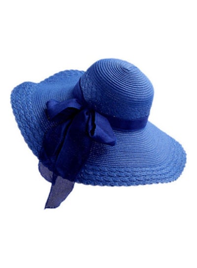 اشتري قبعة شاطئ مزينة بعقدة فيونكة أزرق في السعودية