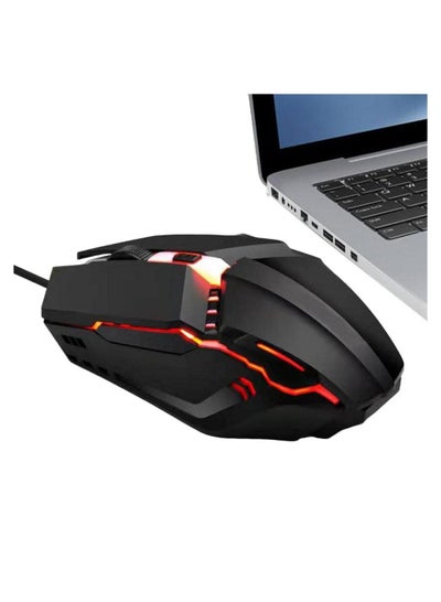 Buy Gaming Mouse Adjustable 1600DPI Wired USB Cable LED Optical Gamer Mouse for PC Computer Laptop in UAE