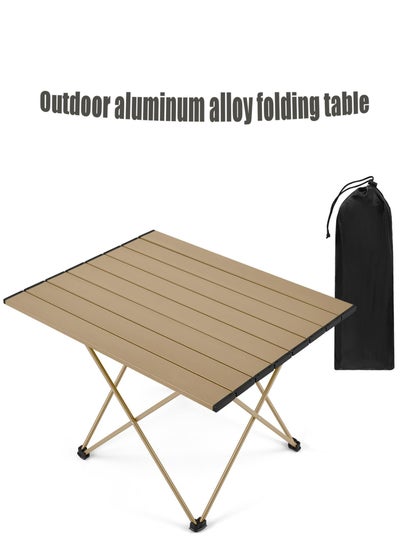 Buy Camping Table Folding Portable Beach Table,Small Folding Camping Aluminum Table Top with Carrying Bag for Outdoor, Picnic, BBQ, Cooking, Festival in Saudi Arabia