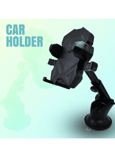 Buy Universal Car Mobile Phone Holder Extendable For Car Compatible With All Mobile Phones Multi Angle Rotation in Saudi Arabia