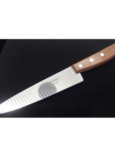 Buy Stainless steel knife with wood handle 30 cm - brown/silver 080281 in Egypt